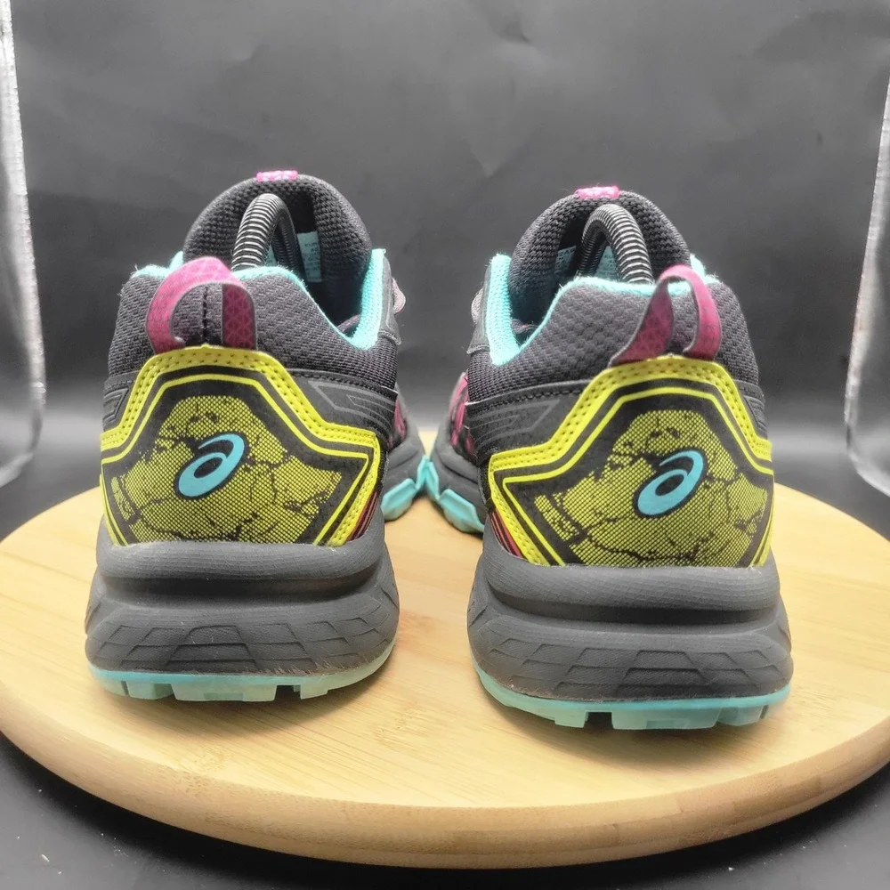 ASICS Gel Venture 7 Womens Trail Running Shoes Black Pink Teal 1012A983 Size 10